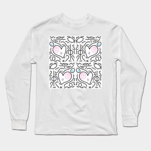 Fun and Funky Hearts Long Sleeve T-Shirt